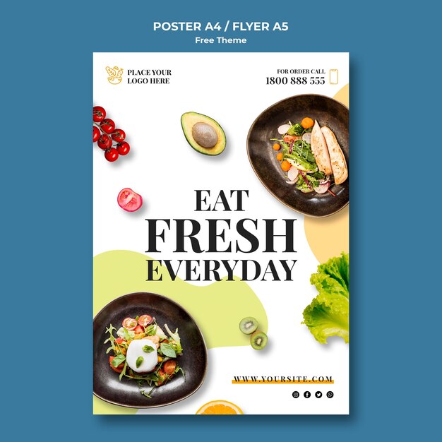 Healthy food poster theme