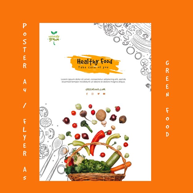 Healthy food poster with picture