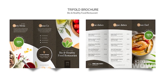 Healthy food restaurant brochure