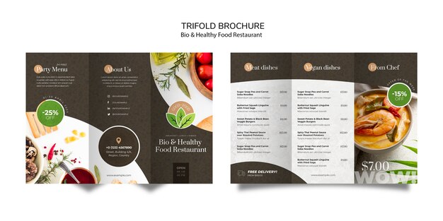 healthy food restaurant brochure