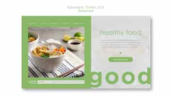 Free PSD healthy food restaurant landing page template