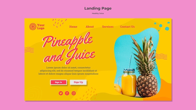 Healthy juice template design