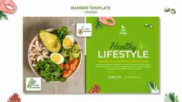 Free PSD healthy lifestyle banner design template