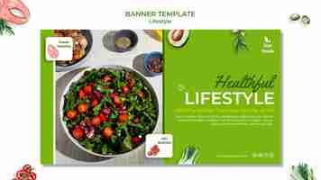 Free PSD healthy lifestyle banner design template