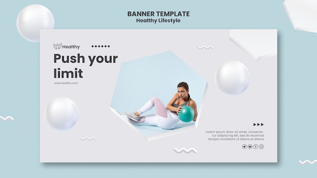 Free PSD healthy lifestyle banner template