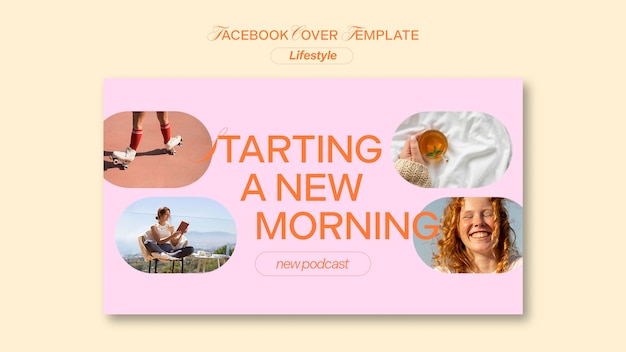 Free PSD healthy lifestyle facebook cover template