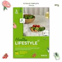 Free PSD healthy lifestyle flyer design template