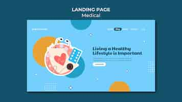 Free PSD healthy lifestyle landing page template