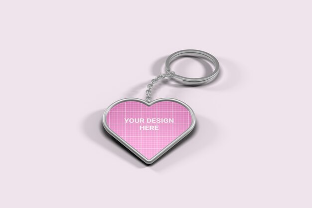 Download Free PSD | Heart keychain mockup