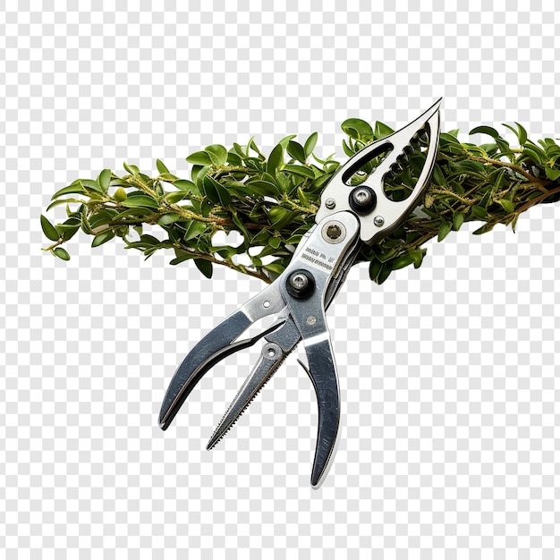 Free PSD hedge shears flower isolated on transparent background