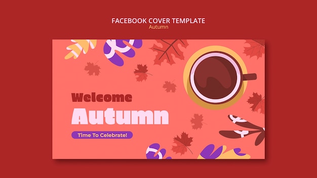 PSD gratuito ciao copertina facebook della stagione autunnale