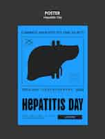 Free PSD hepatitis day template design