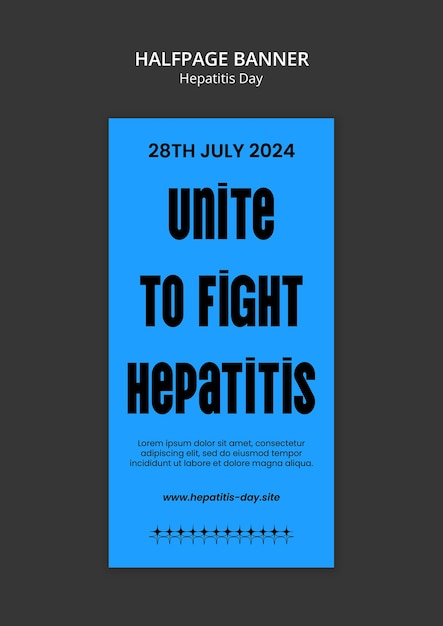 Free PSD hepatitis day template design