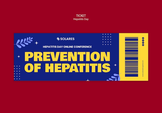 Free PSD hepatitis day template design