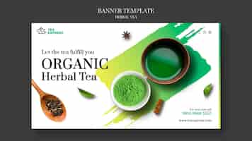 Free PSD herbal tea banner design