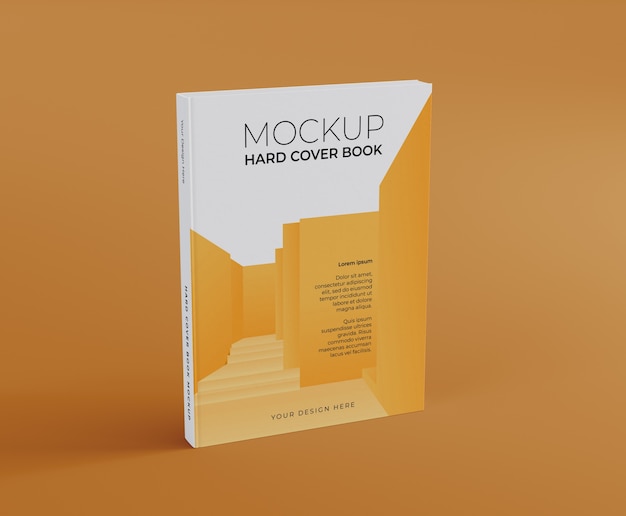 High angle hard cover book mockup Premium Psd