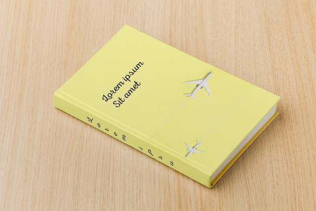 High angle minimalist book cover mock-up arrangement