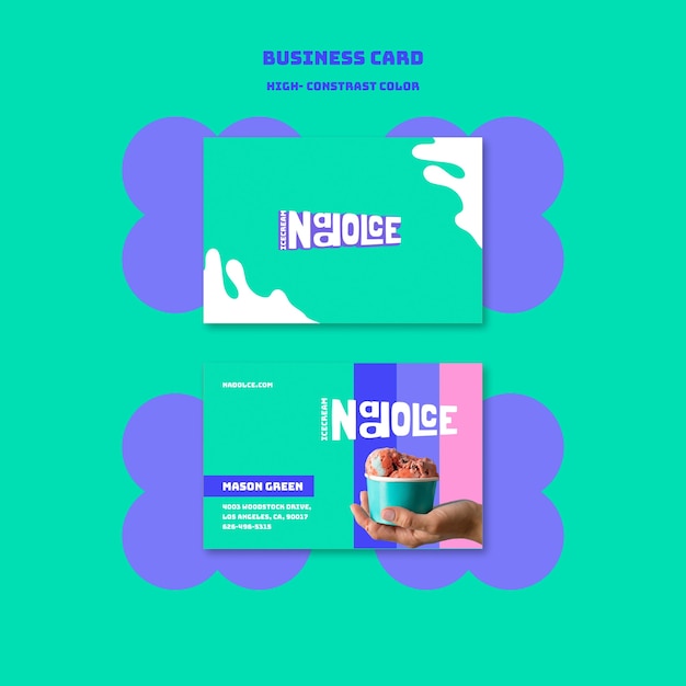 High-contrast color  template design