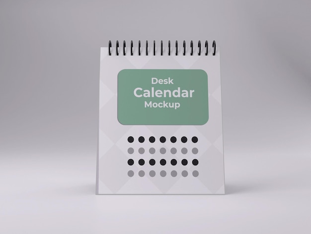 Высококачественный 3d-рендеринг настольного календаря, макет, дизайн шрифта