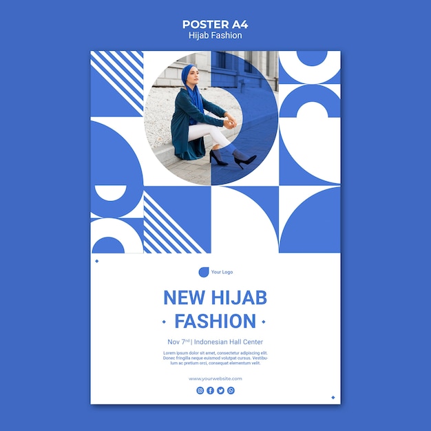 Download Free PSD | Hijab fashion banner template