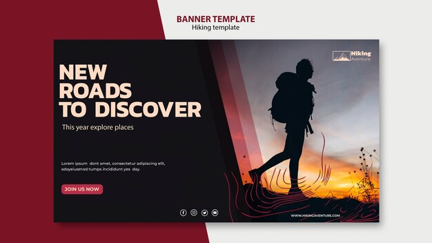 ハイキングバナーテンプレート
