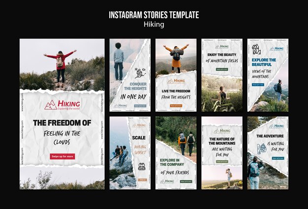 Шаблон истории походов в Instagram
