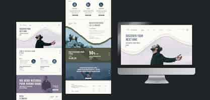 Free PSD hiking landing page template