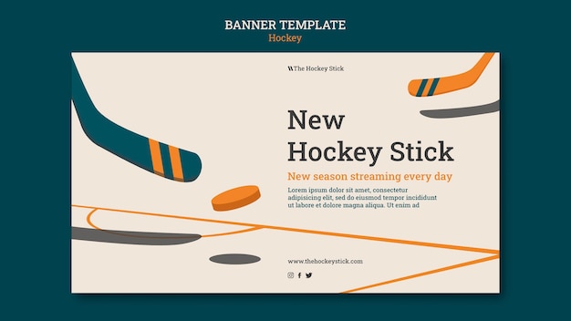 Hockey banner template