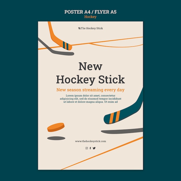 Modello di manifesto di hockey