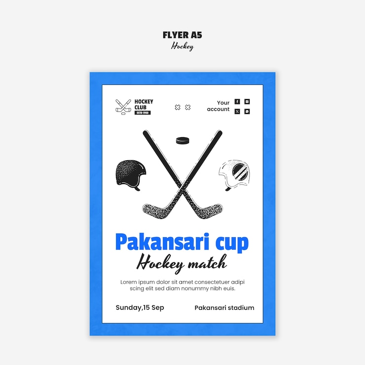 Free PSD hockey template design
