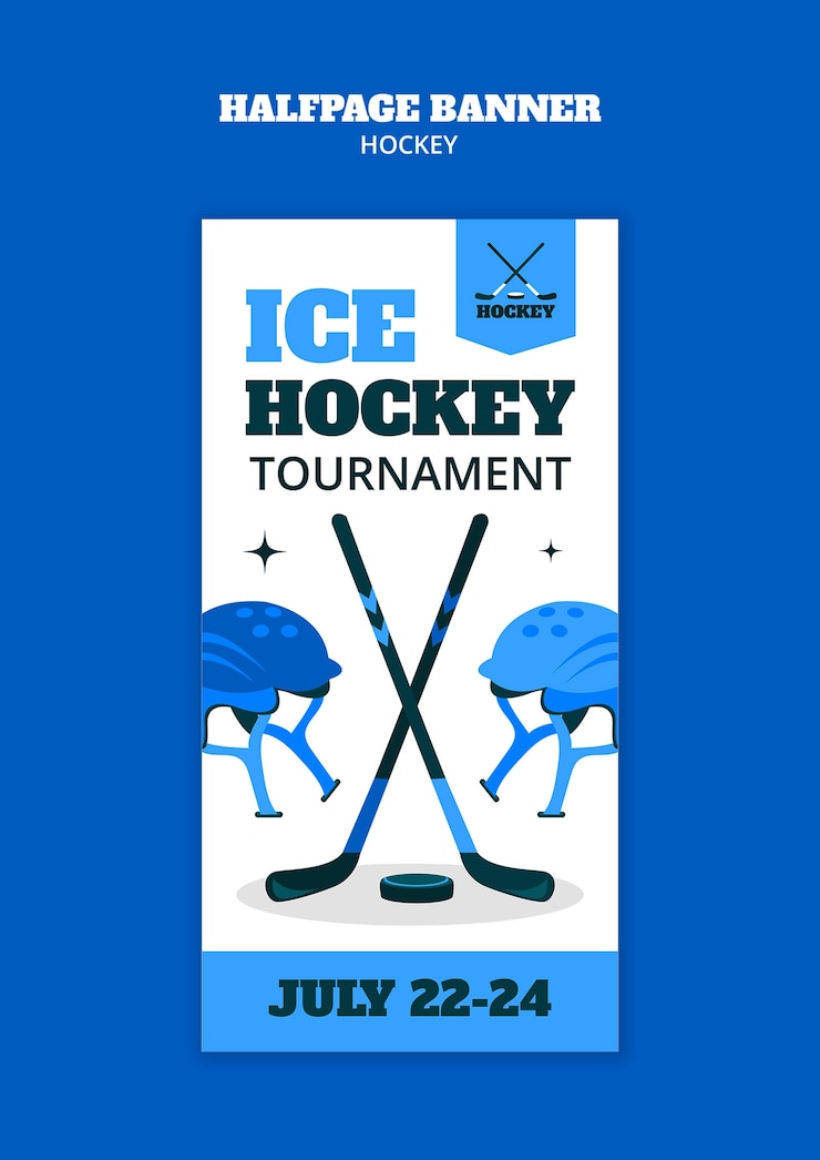 Free PSD hockey template design