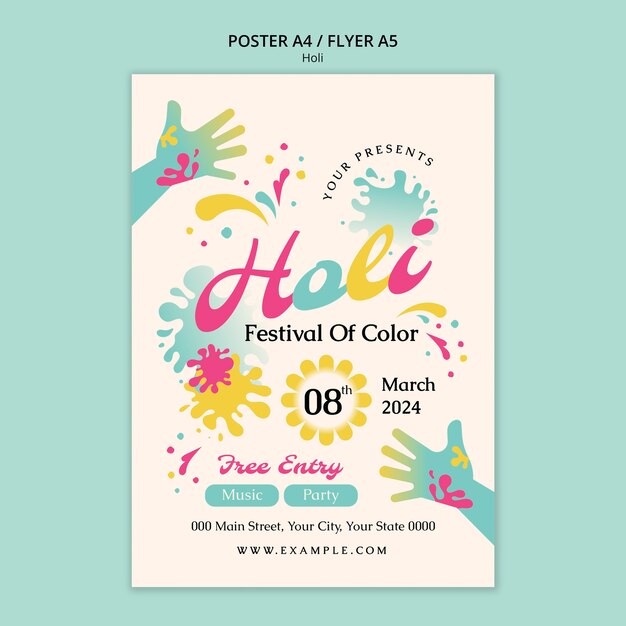 holi celebration poster