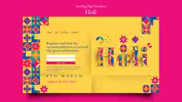 Free PSD holi festival template design