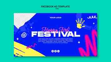 Free PSD holi festival template design