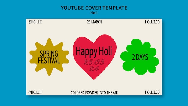 Holi festival template design