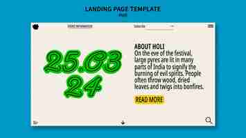 Free PSD holi festival template design