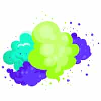 Free PSD holi powder explosion illustration