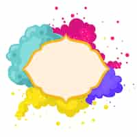 Free PSD holi powder explosion illustration