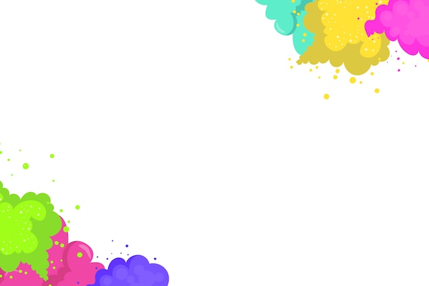 Free PSD holi powder explosion illustration