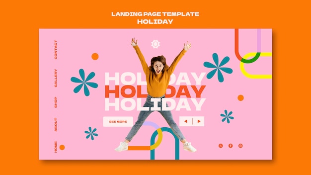 Free PSD holiday design template