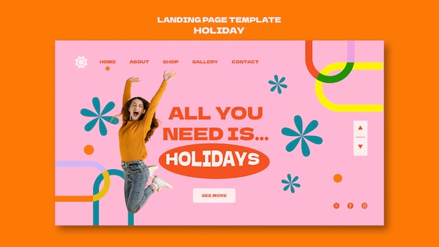 Free PSD holiday design template