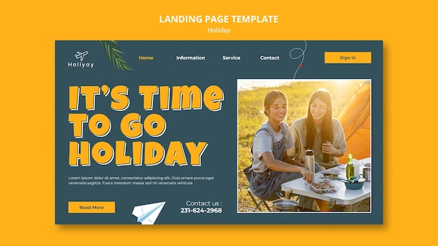 Holiday fun landing page template