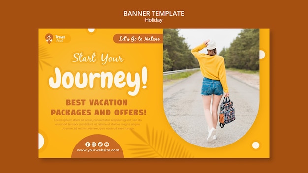 holiday horizontal banner template