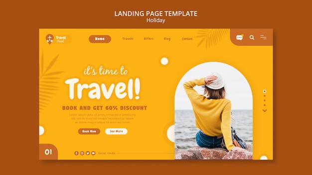 Holiday landing page template