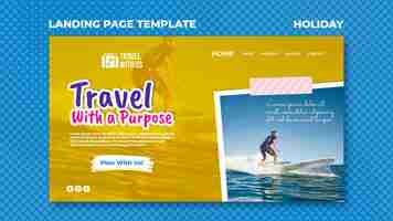 Free PSD holiday landing page