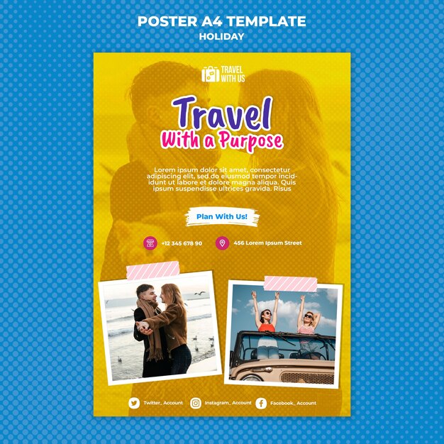 Holiday poster template