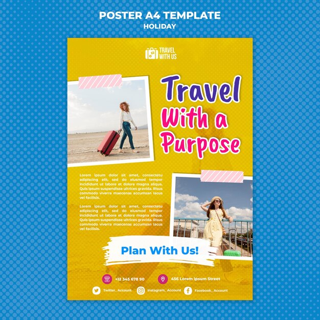Holiday poster template