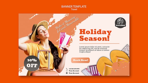 Free PSD holiday season banner template