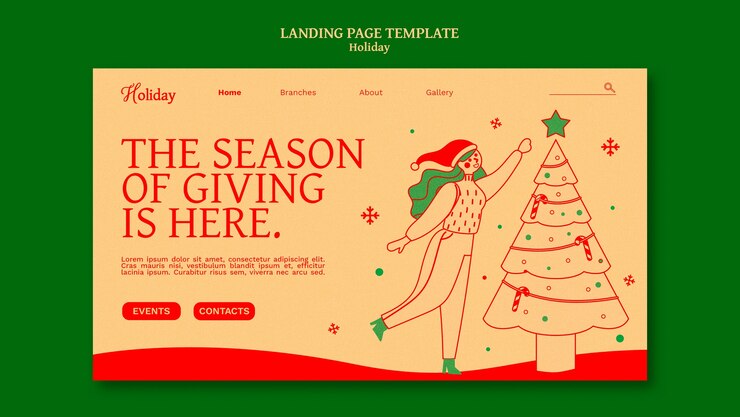 Free PSD holiday template design