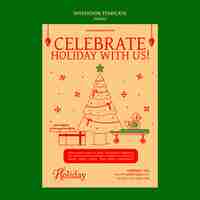 Free PSD holiday template design